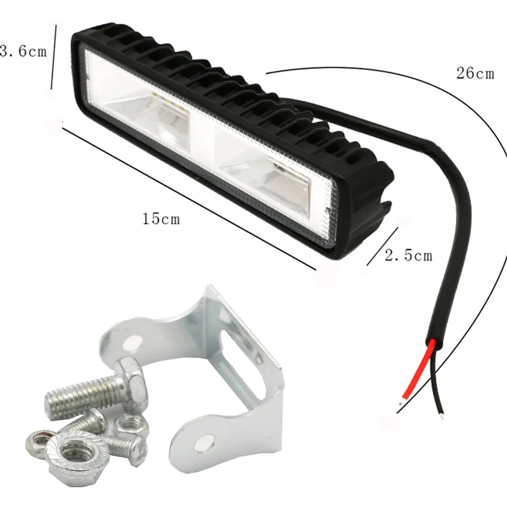 LED Headlights 12-24V For Auto Motorcycle Truck Boat Tractor Trailer Offroad Working Light 36W LED Work Light Spotlight