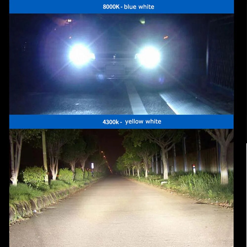 2PCS 55W HID Xenon Kit Light Bulb H1 H3 H7 H11 880 9005 9006 3000K 4300K 6000K 8000K DC 12V Car Headlight Headlamp Fog Lamp