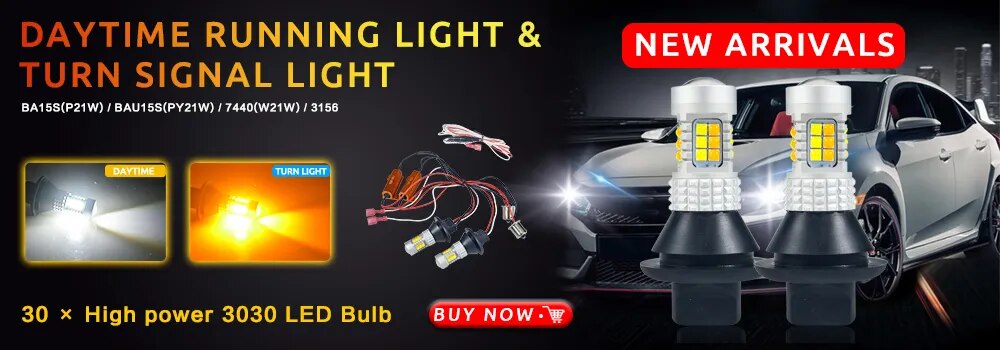 2PCS CanBus S25 1156 BA15S P21w BAU15S PY21w T20 7440 W21W LED Bulbs 3014 144smd Error Free  car Turn Signal Lights Brake lamp