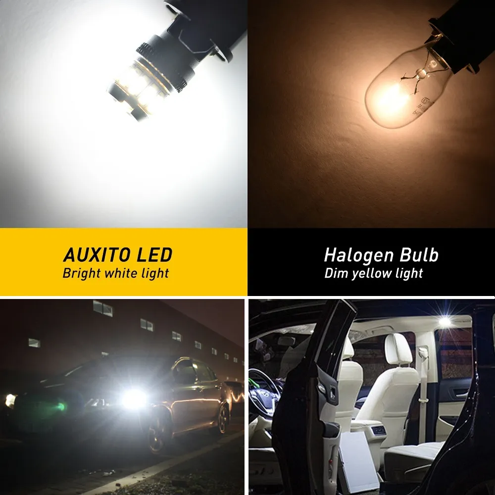 10X W5W LED T10 LED Bulbs Canbus 4014 3020SMD For BMW Audi Car Parking Position Lights Interior Map Dome Lights 12V White 6500K