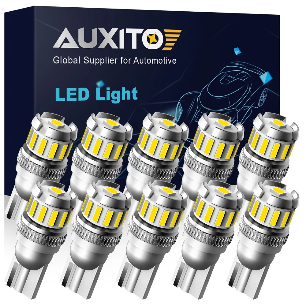 10X W5W LED T10 LED Bulbs Canbus 4014 3020SMD For BMW Audi Car Parking Position Lights Interior Map Dome Lights 12V White 6500K