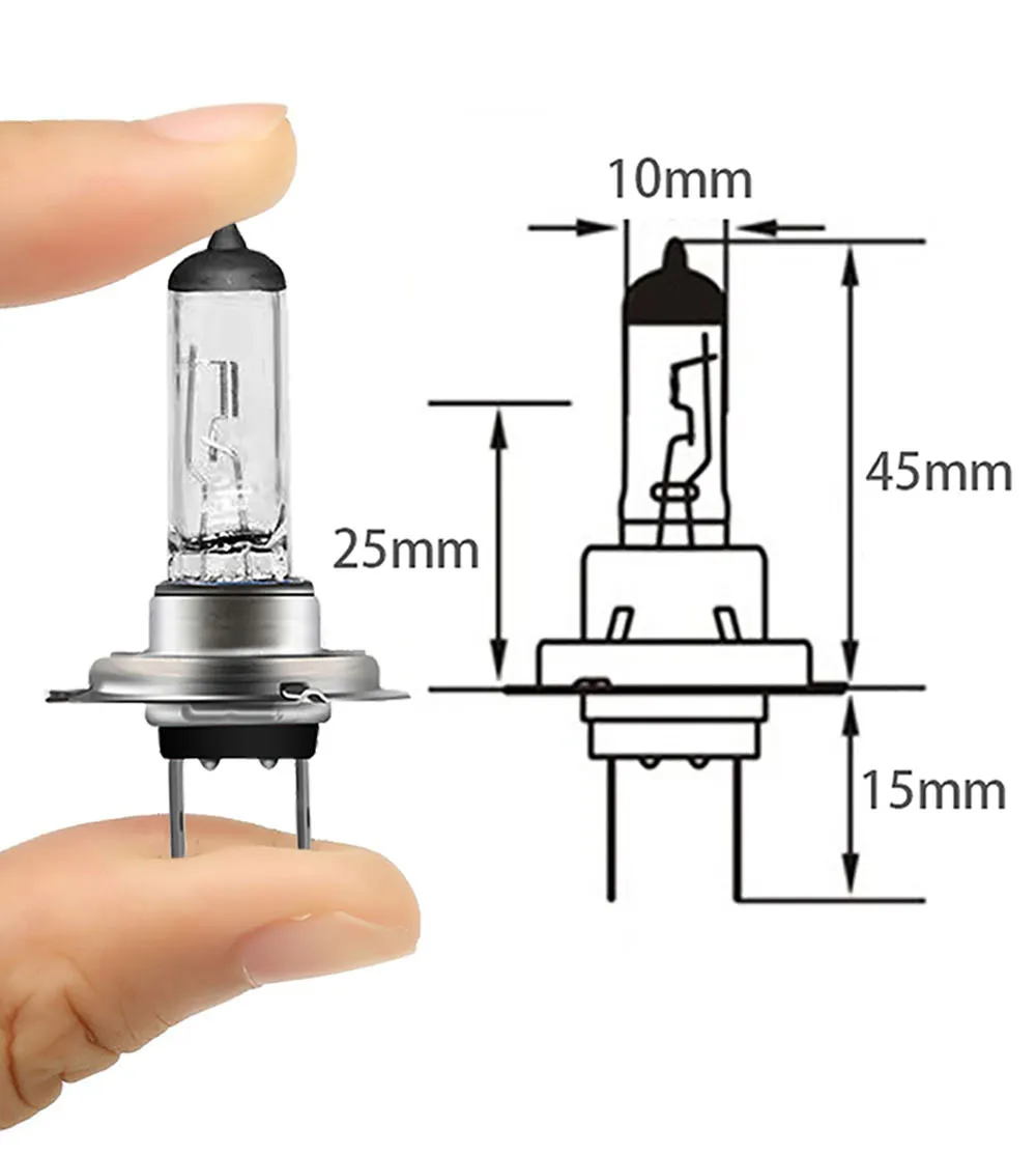 10Pcs H7 12V 55W Halogen Car Front Headlight Lights Signal Bulb Fog Light Warm White Daytime Lamps Mitsubisi Launcher High Power