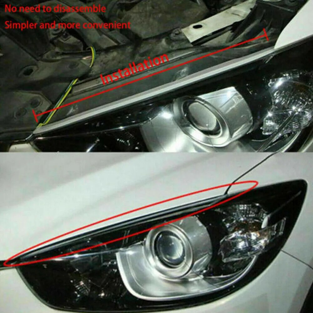 2PCS 60cm Sequential LED Strip Indicator Turn Signal DRL Daytime Running Lights