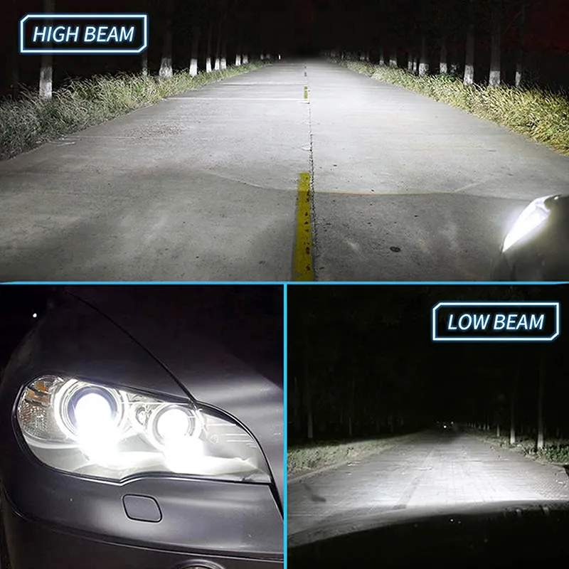 LEARNEW H7 LED Headlights H4 LED Lights For Vehicles 6000K 90W 9000LM H11 LED 12V Auto Fog Light Bulbs