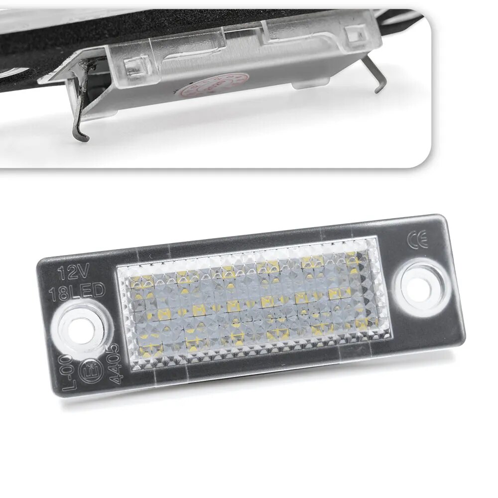 2PCS LED Number License Plate Light Canbus For VW Transporter T5 T6 2003-2020 Caddy III Jetta MK3 MK5 Multivan Golf