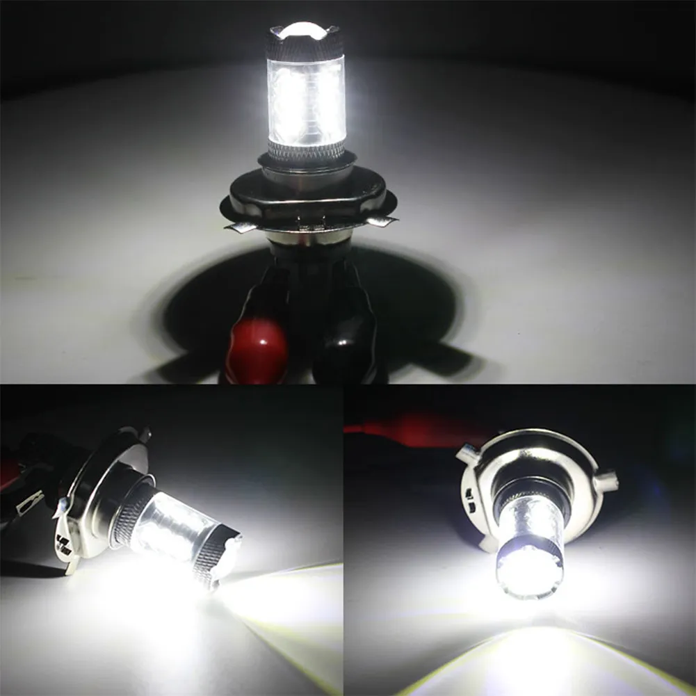 2Pcs H4 Super Bright 80W LED Headlight Fog DRL Bulbs High/Low Beam 6000K White  Lamps For Car 12V H4 Fog Lights