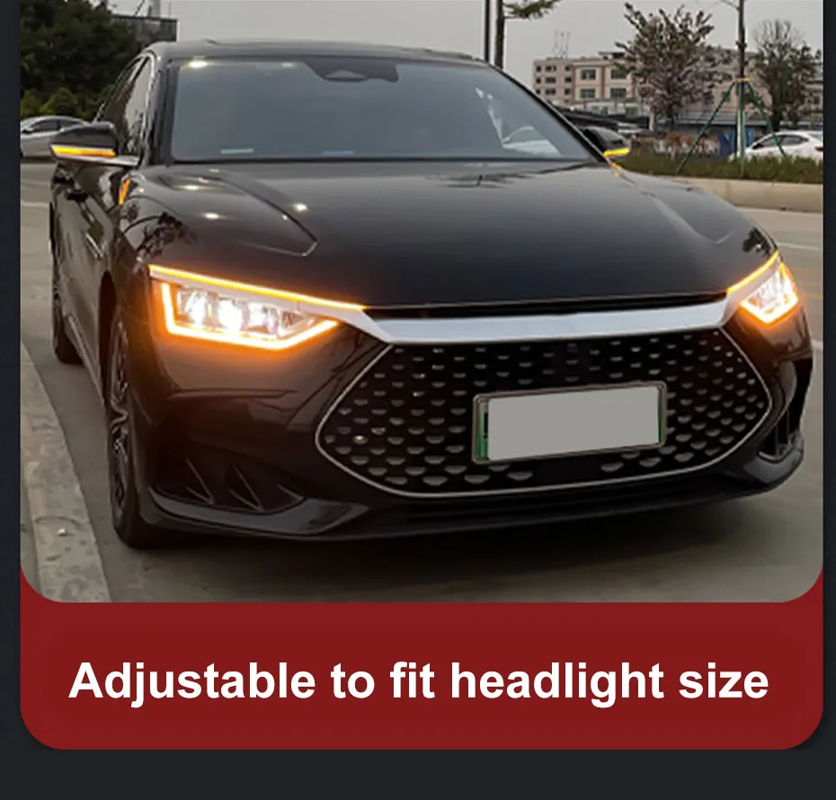 BLALION Car Hood Light Strip Dynamic Daytime Running Light Start Scan Waterproof Flexible LED Decorative Light Atmosphere Lamp