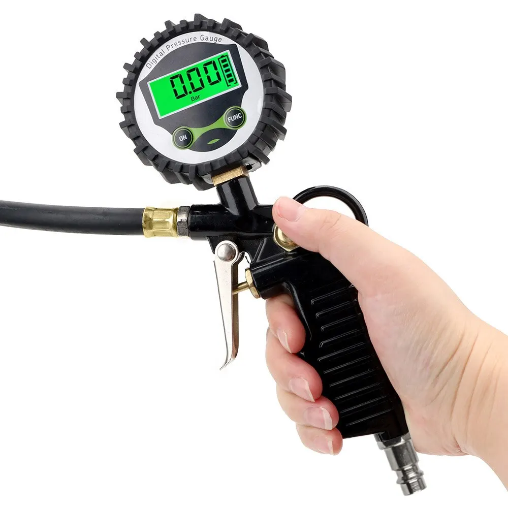 Digital LCD Display for Auto Car Bike Motor LED Backlight Vehicle Tester Car EU Tire Air Pressure Inflator Gauge