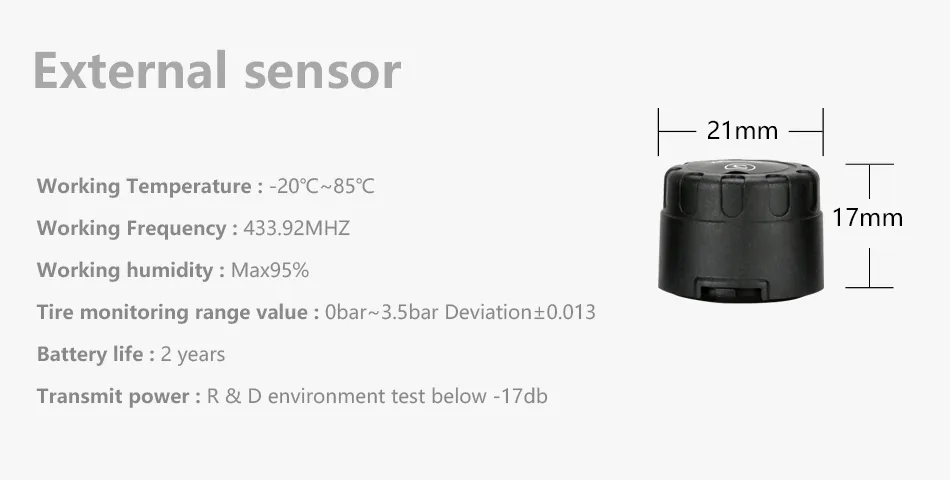 Smart car TPMS tire pressure monitoring system solar digital clock LCD display car tire pressure temperature safety alarm system