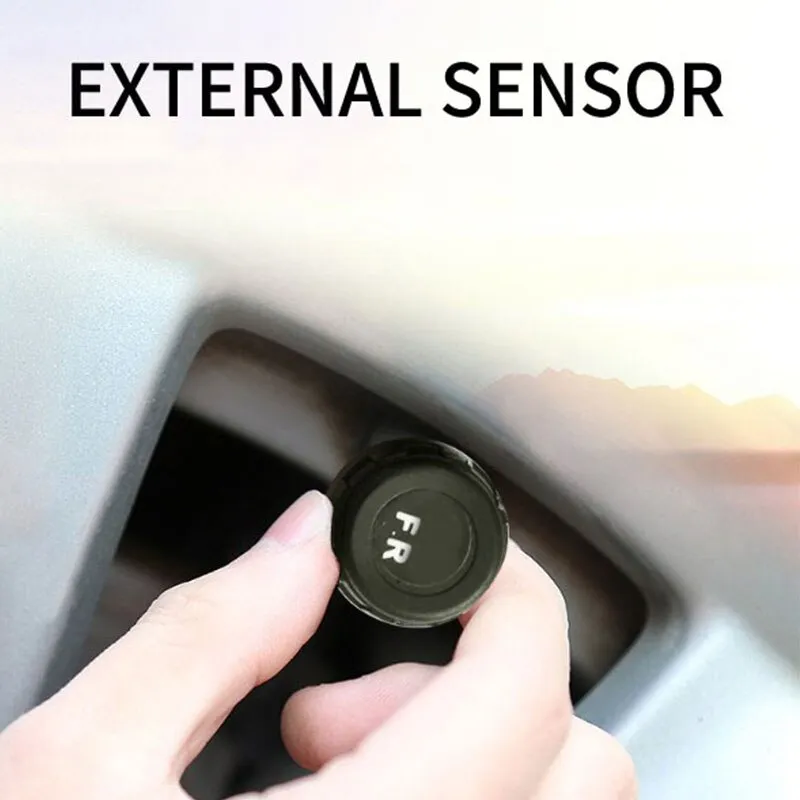 1PC Tire Temperature Tire Pressure Monitor External Time Car General Tire Detection Monitoring Wireless Solar Power Supply