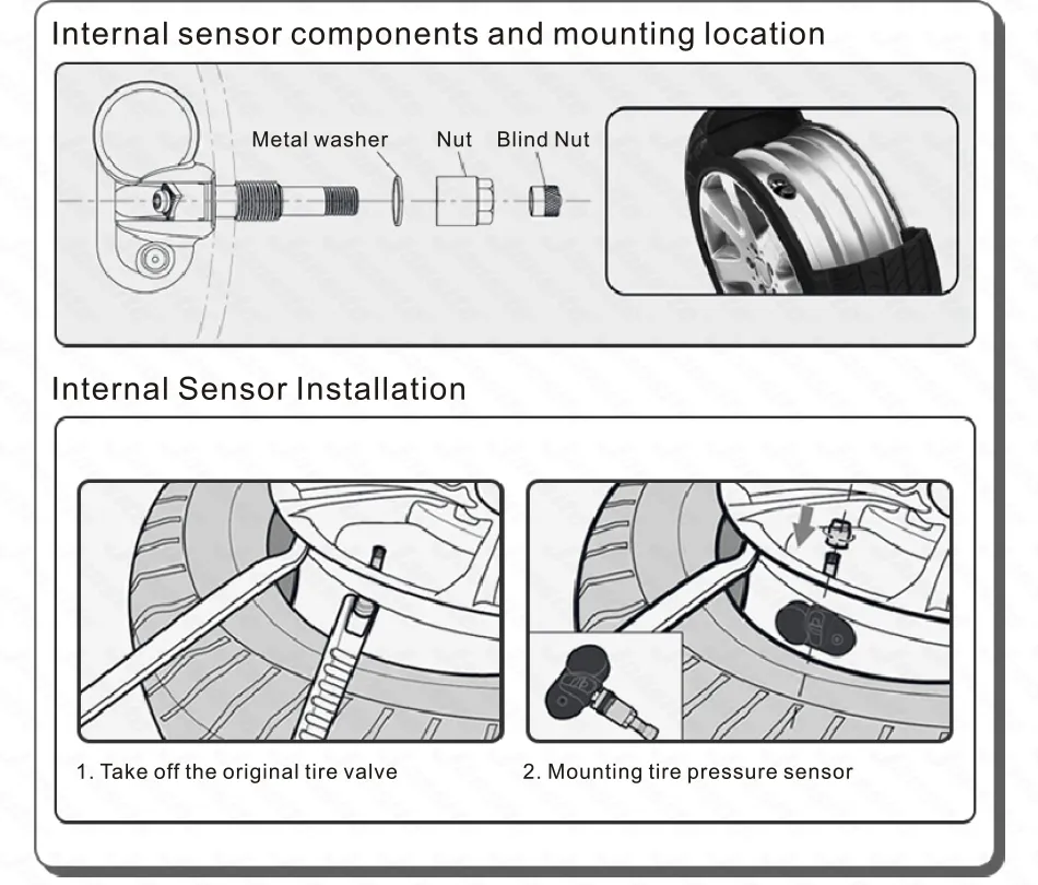 JMCQ USB TPMS Car Tire Pressure Alarm Monitor System For vehicle Android player Temperature Warning with four sensors