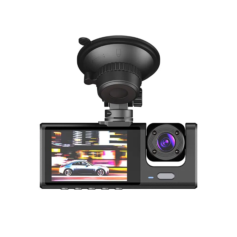 3 Channel Car DVR HD 1080P 3-Lens Inside Vehicle Dash CamThree Way Camera DVRs Recorder Video Registrator Dashcam Camcorder