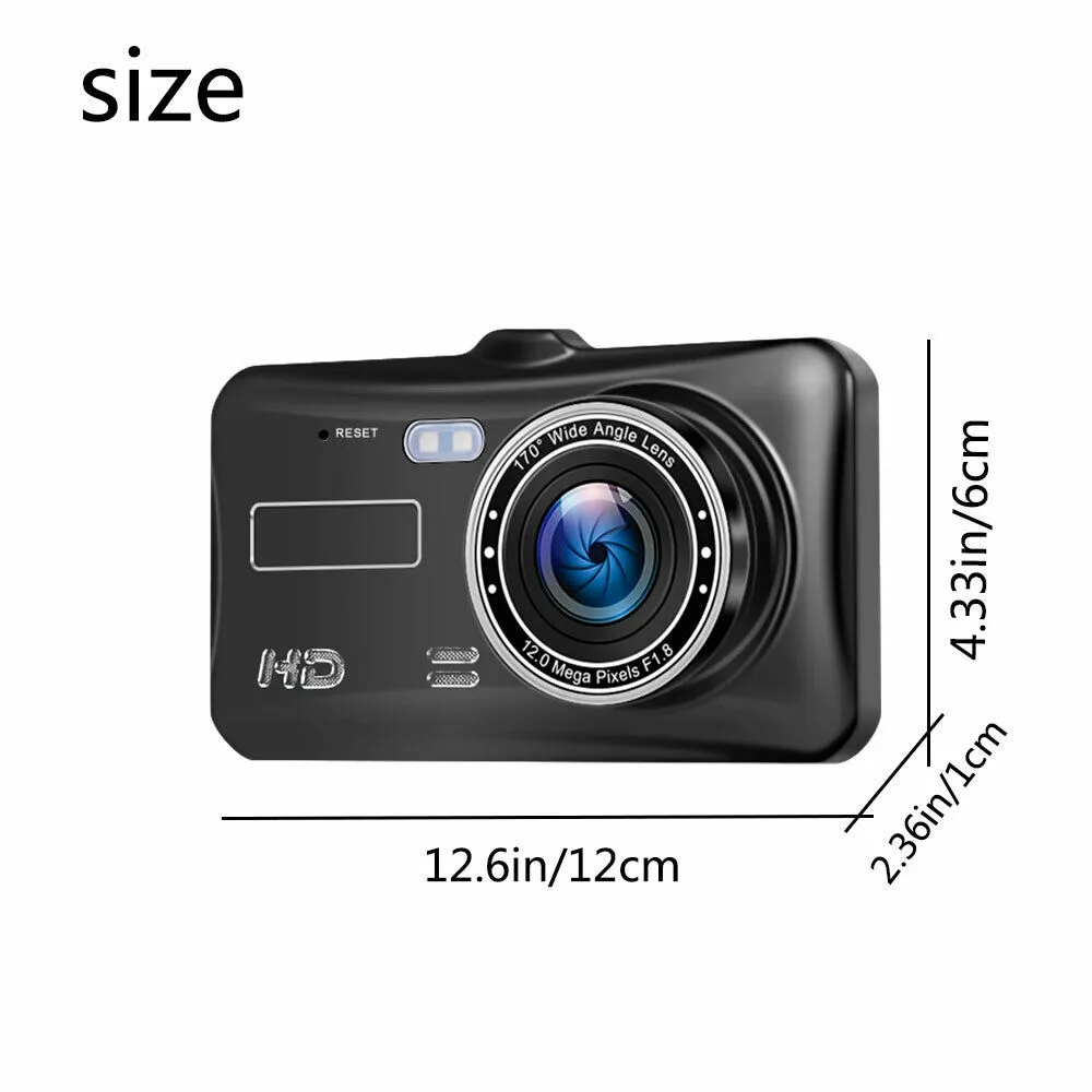 Dash Cam Front and Rear Camera CAR DVR Car Video Recorder Vehicle Black Box FULL HD 1080P Night Vision Driver Recorder