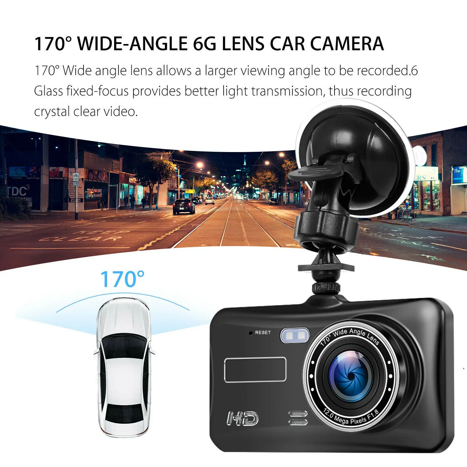 Dash Cam Front and Rear Camera CAR DVR Car Video Recorder Vehicle Black Box FULL HD 1080P Night Vision Driver Recorder