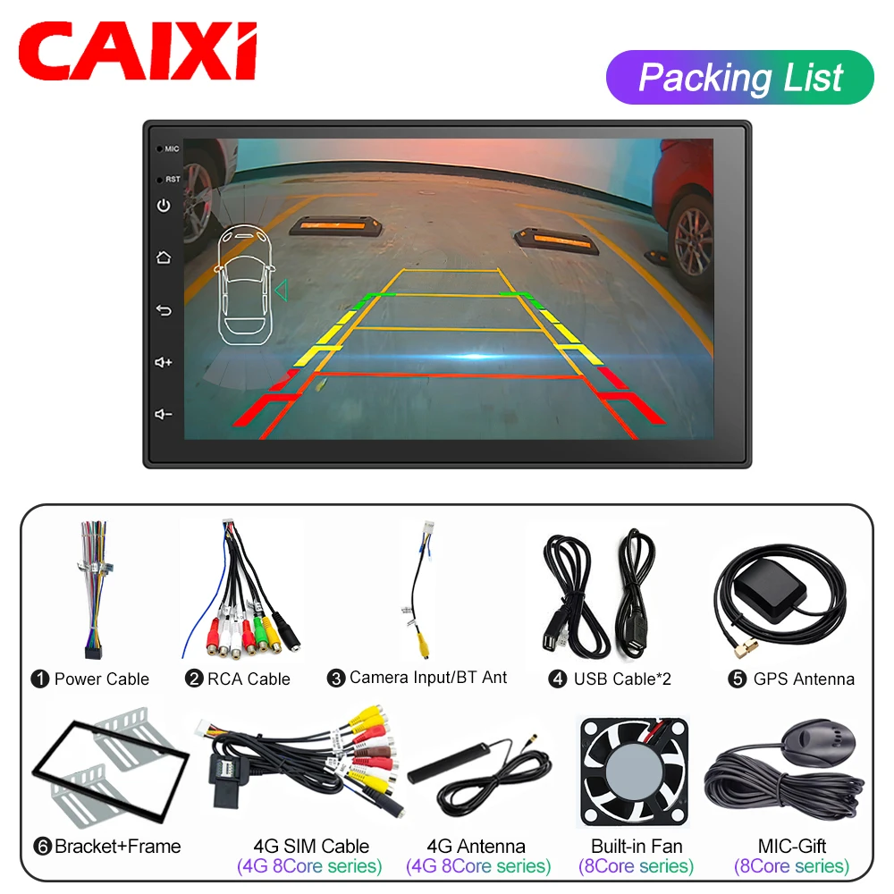 CAIXI Android 12 Stereo 2 Din Car radio Multimedia GPS Player For Toyota Volkswagen Nissan Hyundai Kia toyota LADA Ford Carplay