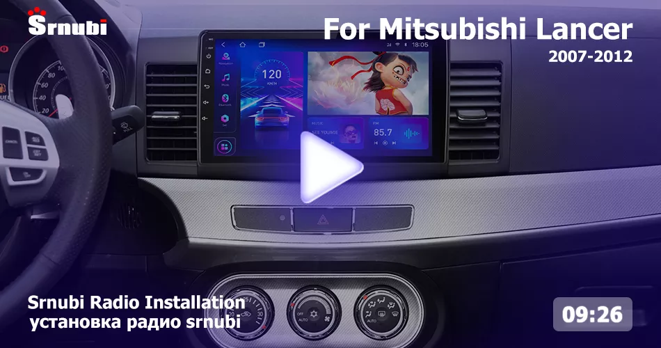 Srnubi Android 12 Carplay Car Radio for Mitsubishi Lancer 10 CY 2007 - 2017 Multimedia Video Player 2 Din GPS IPS 4G Stereo DVD