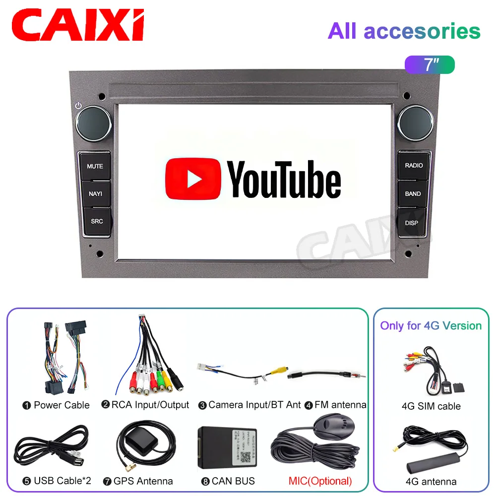 CAIXI 2 Din Android 12 Car Radio Multimedia For Opel Astra H G J Antara vectra c b Vivaro astra H corsa c d zafira b Carplay GPS