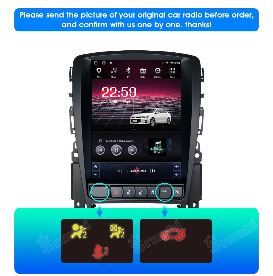 Srnubi Android 12 Car Radio for Opel Astra J Verano 2007 - 2014 Multimedia Player 2 Din GPS Maps Carplay Auto Stereo DVD 2din