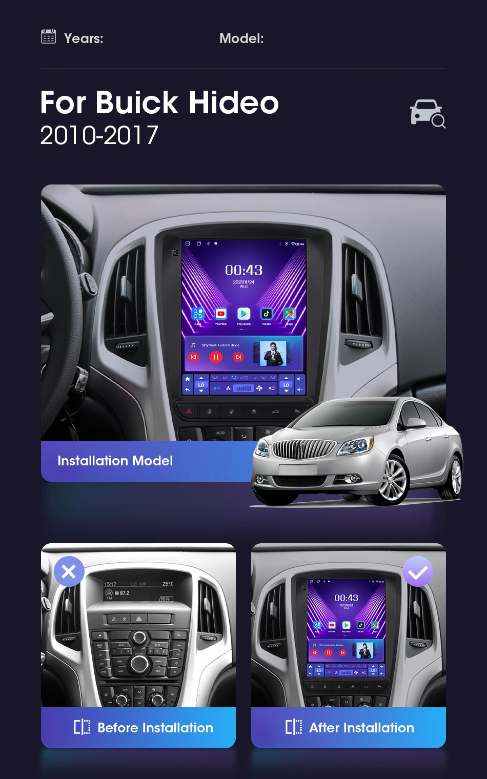 Srnubi Android 12 Car Radio for Opel Astra J Verano 2007 - 2014 Multimedia Player 2 Din GPS Maps Carplay Auto Stereo DVD 2din