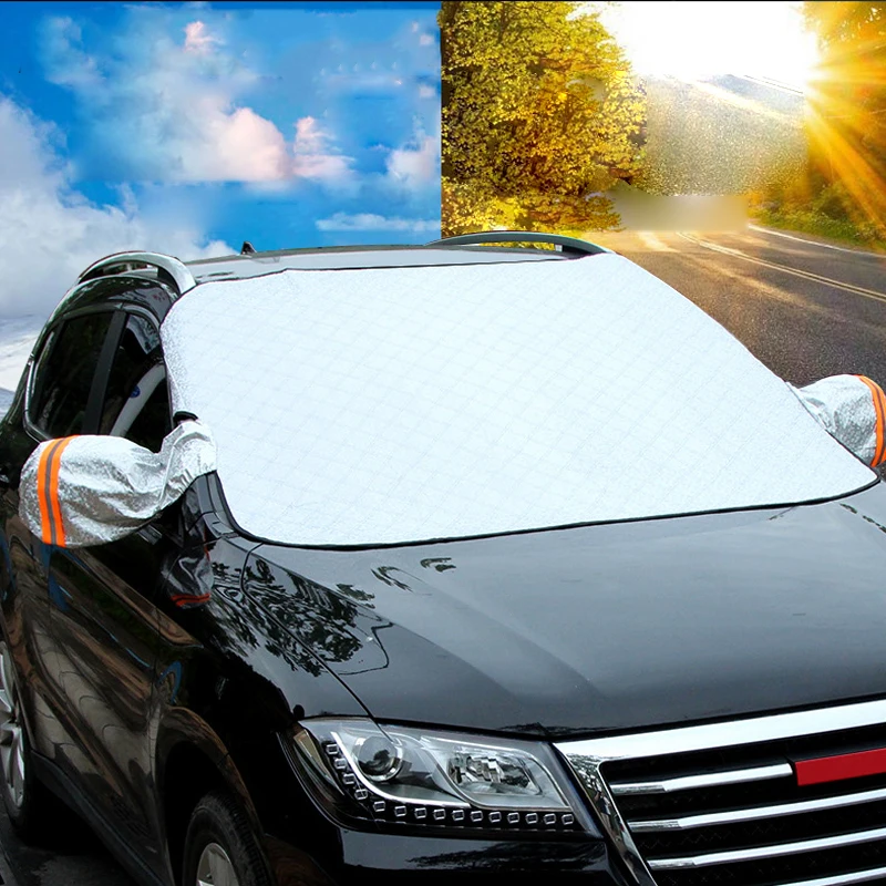 Car Snow Cover Windshield Sunshade Outdoor Waterproof Car Cover Anti Ice Frost Auto Protector Winter Automobiles Exterior Cover