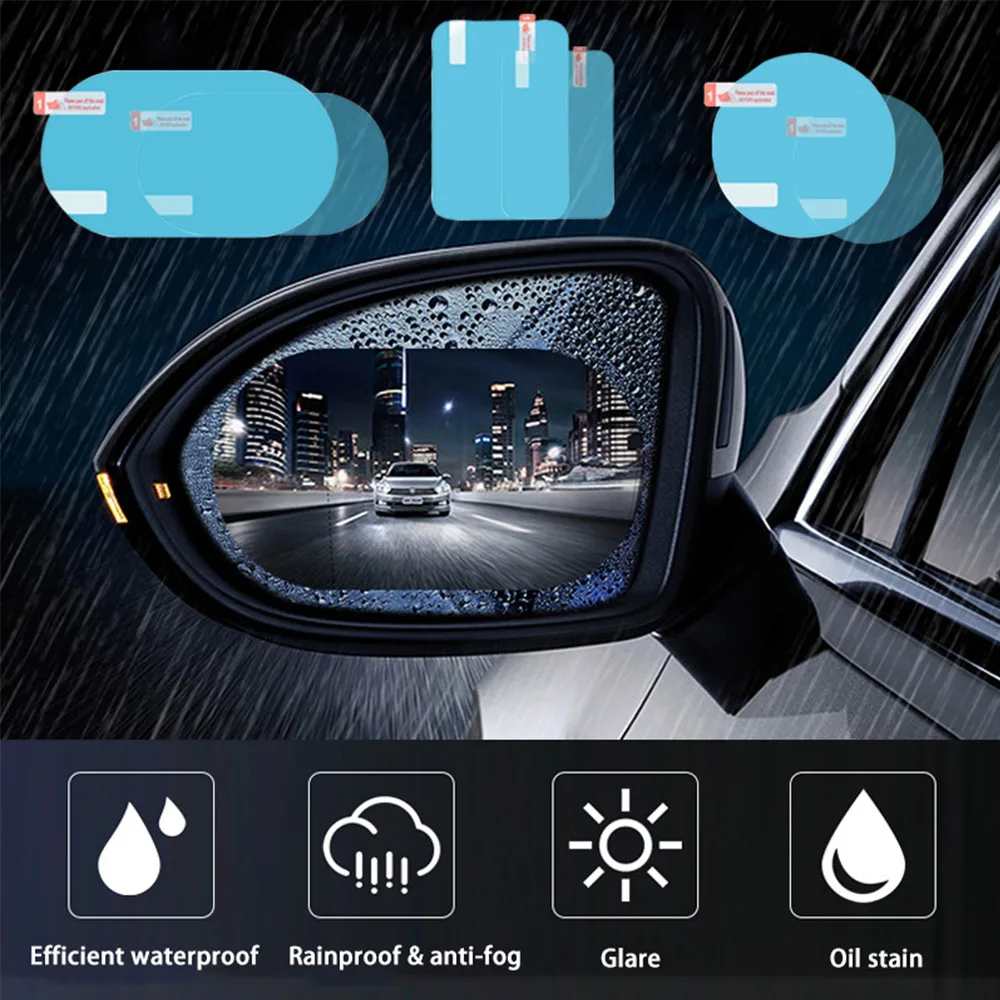 Car Rainproof Film Anti Fog Car Sticker Car Mirror Window Clear Film Rain Proof Waterproof Film Auto Sticker Accessories