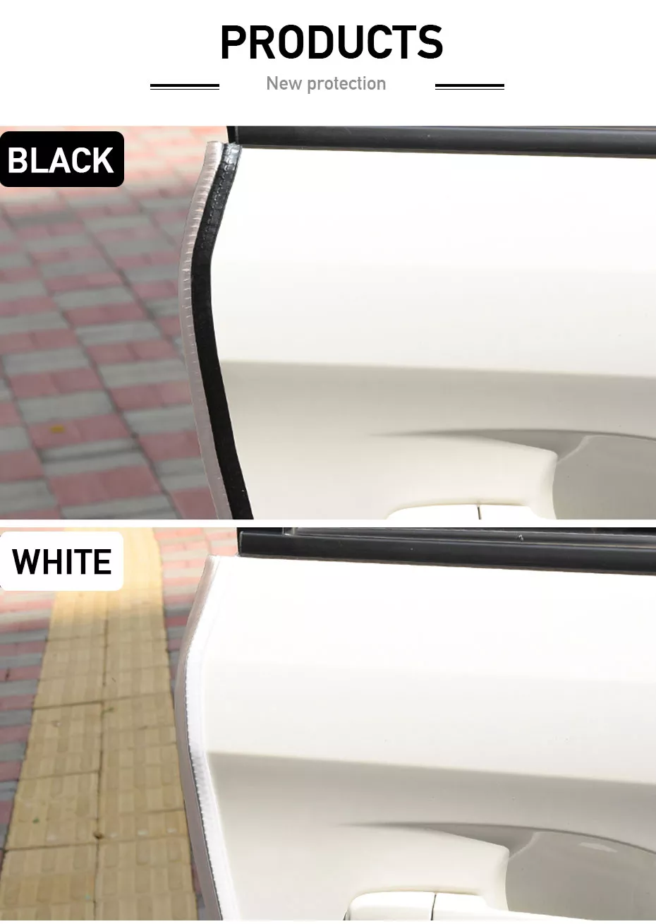 2/5/10m Car Door Seal Edge Protector Auto Sealing Tape Strips Guard Trim Automobile Door Trunk Stickers Decorative Seal for Cars