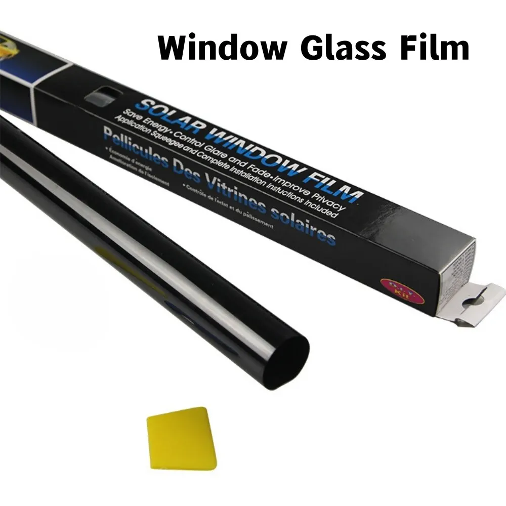 3Mx50CM VLT Black Car Window Foils Tinting Film Home Window Glass Solar UV Protector Sticker Films Pearl Cotton Stick Box PAC