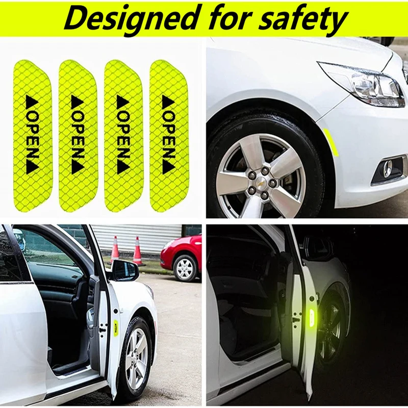 6 Piece Car Reflective Strips Warning Stickers For Lada granta vesta kalina priora niva xray largus Opel Astra H G J zafira