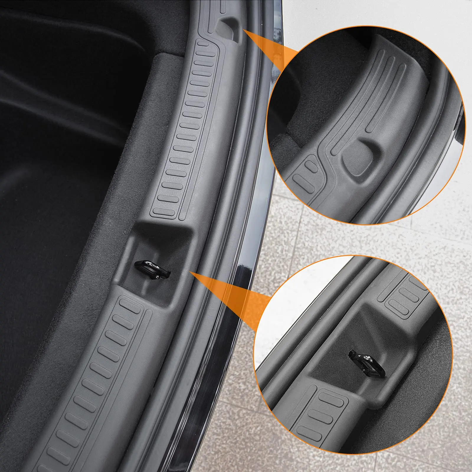 Trunk Protector Guard For Tesla Model Y Anti-Scratch Mat Rear Cargo Threshold Sill Cover Bumper ABS Organizer Pad Accessories