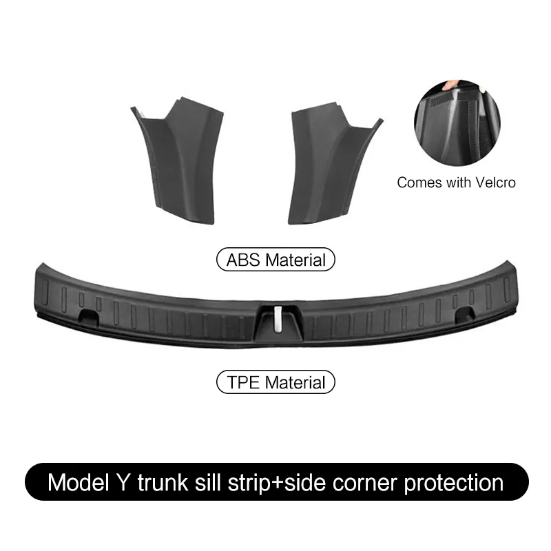 Trunk Protector Guard For Tesla Model Y Anti-Scratch Mat Rear Cargo Threshold Sill Cover Bumper ABS Organizer Pad Accessories