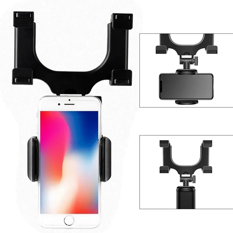 Car Rearview Mirror Mount Car Phone Bracket Navigation GPS Stand Foldable Adjustment Phone Holder Car Car Accessories