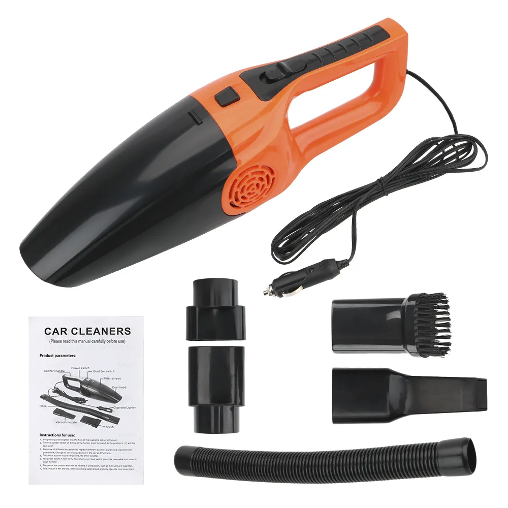 12V 120W Car Vacuum Cleaner Handheld High Suction Wet And Dry Dual Use Seat Dashboard Cleaning Automotive Accessories Interior