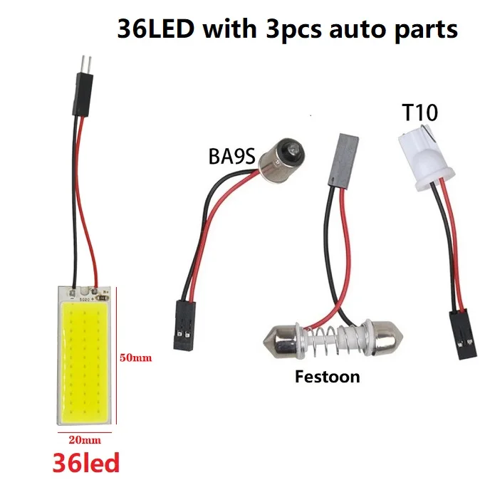 2/4/10 PCS Car Interior Accessories 18/24/48 SMD T10 4W 12V COB Car Interior Panel LED Lights Lamp Bulb Car Dome Light Car Panel