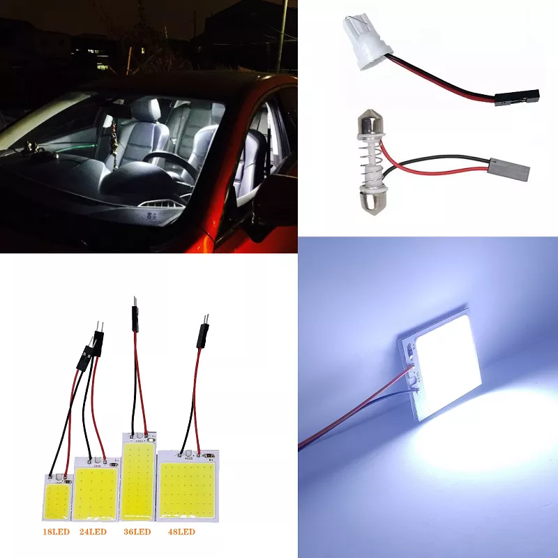 2/4/10 PCS Car Interior Accessories 18/24/48 SMD T10 4W 12V COB Car Interior Panel LED Lights Lamp Bulb Car Dome Light Car Panel