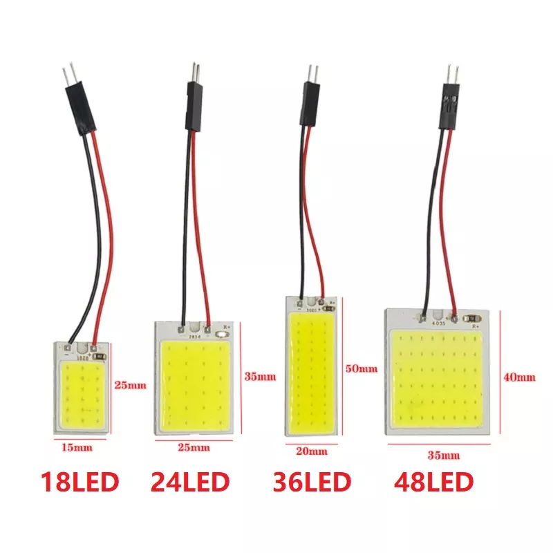 2/4/10 PCS Car Interior Accessories 18/24/48 SMD T10 4W 12V COB Car Interior Panel LED Lights Lamp Bulb Car Dome Light Car Panel