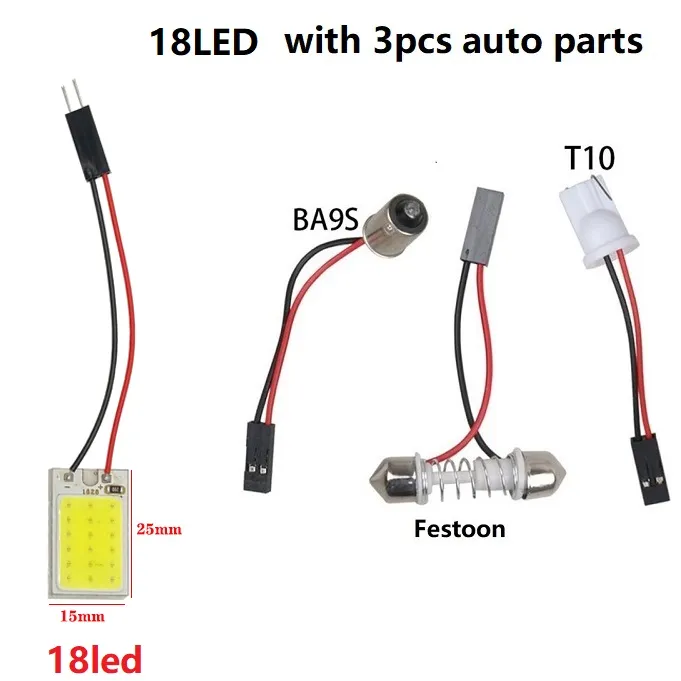 2/4/10 PCS Car Interior Accessories 18/24/48 SMD T10 4W 12V COB Car Interior Panel LED Lights Lamp Bulb Car Dome Light Car Panel