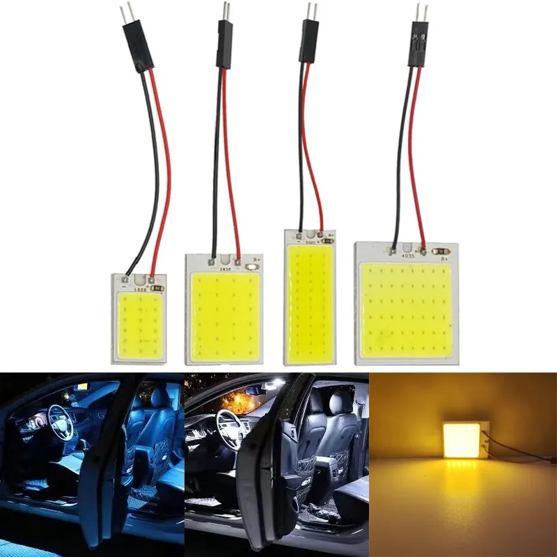 2/4/10 PCS Car Interior Accessories 18/24/48 SMD T10 4W 12V COB Car Interior Panel LED Lights Lamp Bulb Car Dome Light Car Panel