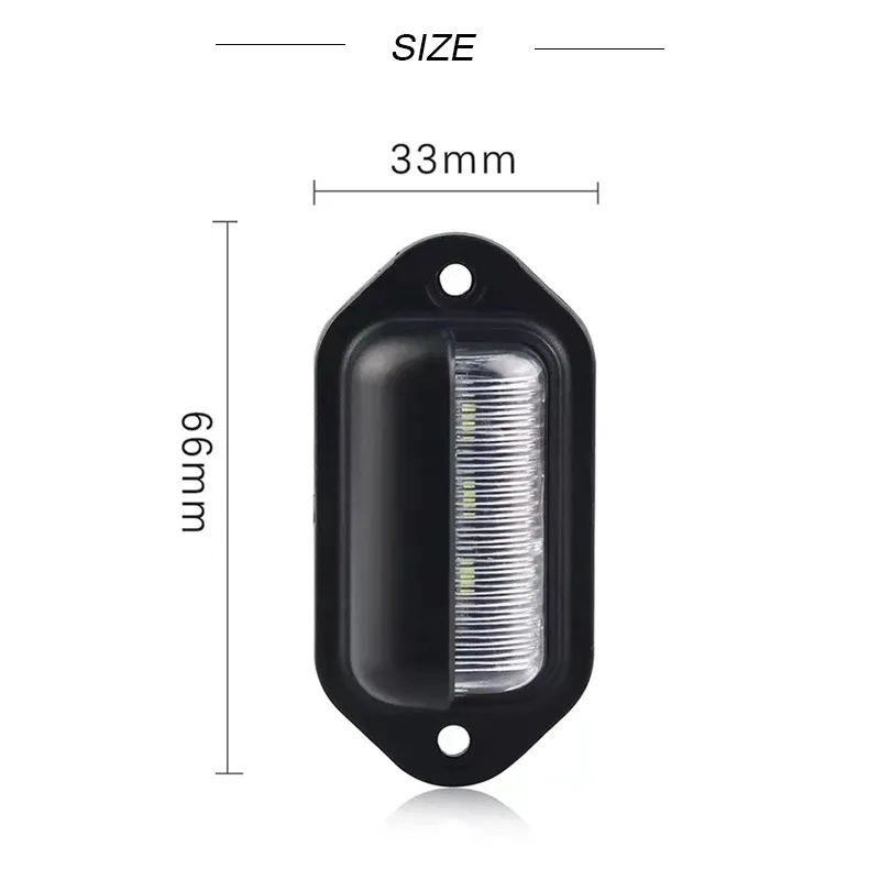 6LED Truck License Plate Light Car Truck Bus Trailer Tail Lamp Side Bulb12-24V Motorcycle Signal Light Car Accessories