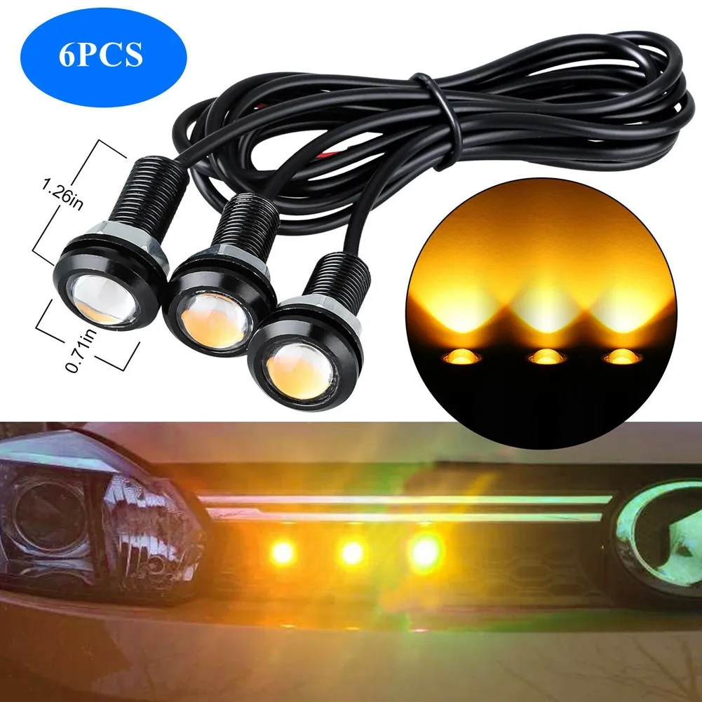 4/6/8pcs Car Light Front Grille Lamps Bumper Grill Hood Amber Led Lights  For Dodge RAM 1500 2500 3500  Interior Car Accessories