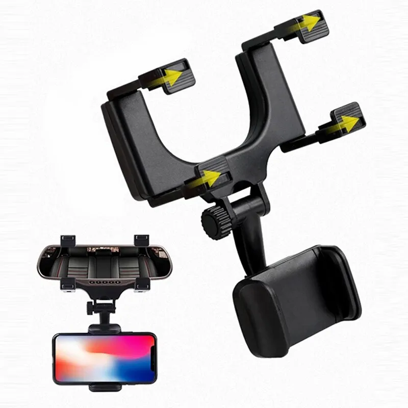 Car Rearview Mirror Mount Car Phone Bracket Navigation GPS Stand Foldable Adjustment Phone Holder Car Car Accessories