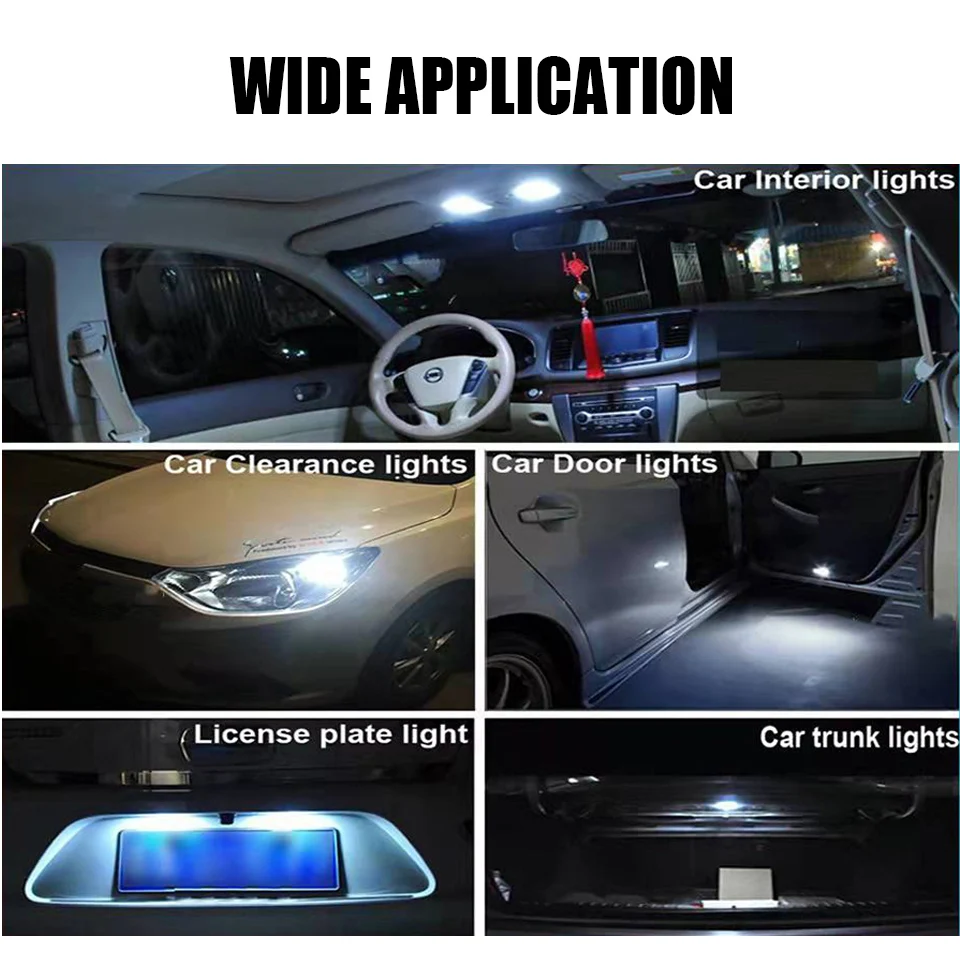 2x High Bright T10 W5W Led Car Light 26smd 4014 Smd Chip Lamp Bulb Automobile Accessories License Plate Lighting White 6000K 12v