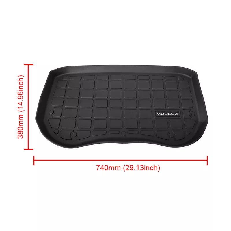 TPE Pad Front Rear Mat for Tesla Model 3 Model Y Mat Accessories Trunk Cargo Tray Floor Mat with Model3 LOGO Trunk Mats