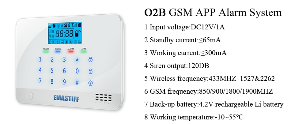 Wireless GSM Security Alarm System with SIM Card