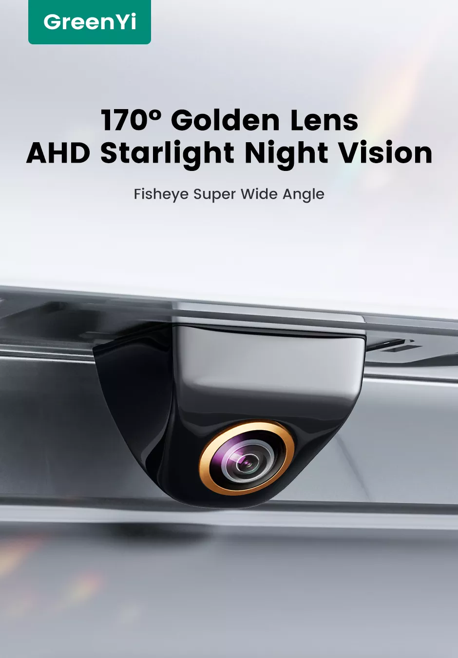 GreenYi Golden Lens 1920x1080P Car Rear View Camera 170° Full HD Night Vision Reverse AHD Fisheye Vehicle Parking Camera