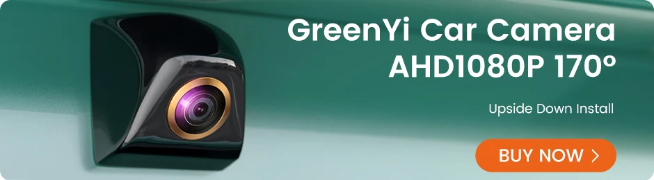 GreenYi Golden Lens 1920x1080P Car Rear View Camera 170° Full HD Night Vision Reverse AHD Fisheye Vehicle Parking Camera