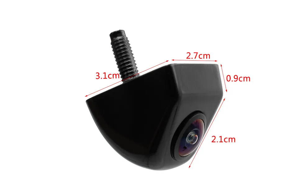 CCD HD 180 Degree Fisheye Lens Car Camera Rear / Front View Wide Angle Black Metal Reversing Backup Camera Night Vision 12V