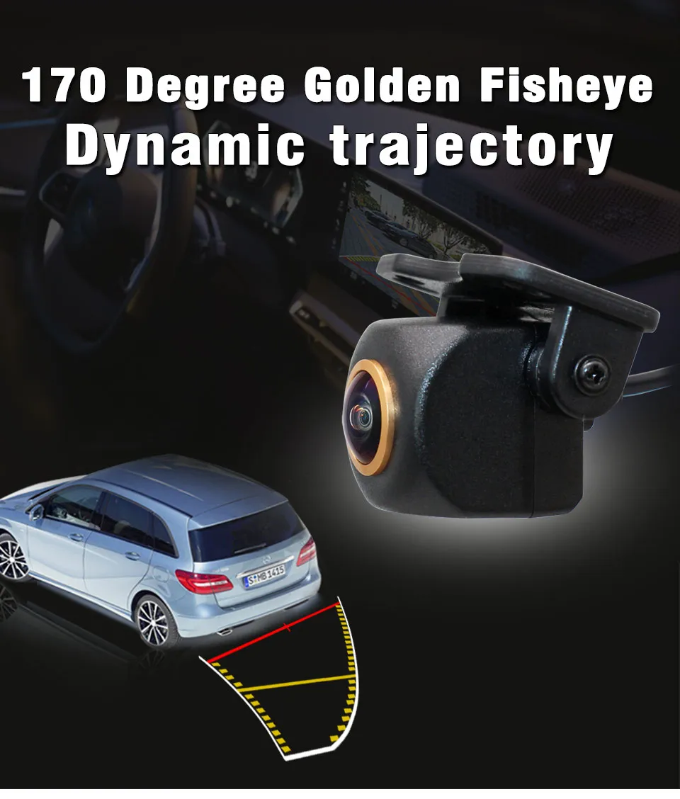 Intelligent Dynamic Trajectory Tracks Rear View Camera HD Reverse Backup Camera for Car Auto Reversing Parking Assistance Intell