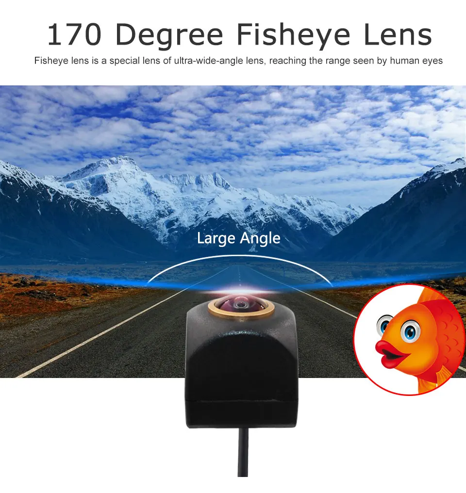 Intelligent Dynamic Trajectory Tracks Rear View Camera HD Reverse Backup Camera for Car Auto Reversing Parking Assistance Intell