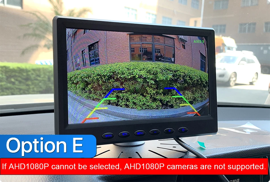 GreenYi 170 Degree 1920x1080P AHD EU European Car Rear View Number License Plate Frame Camera Fisheye Night Vision