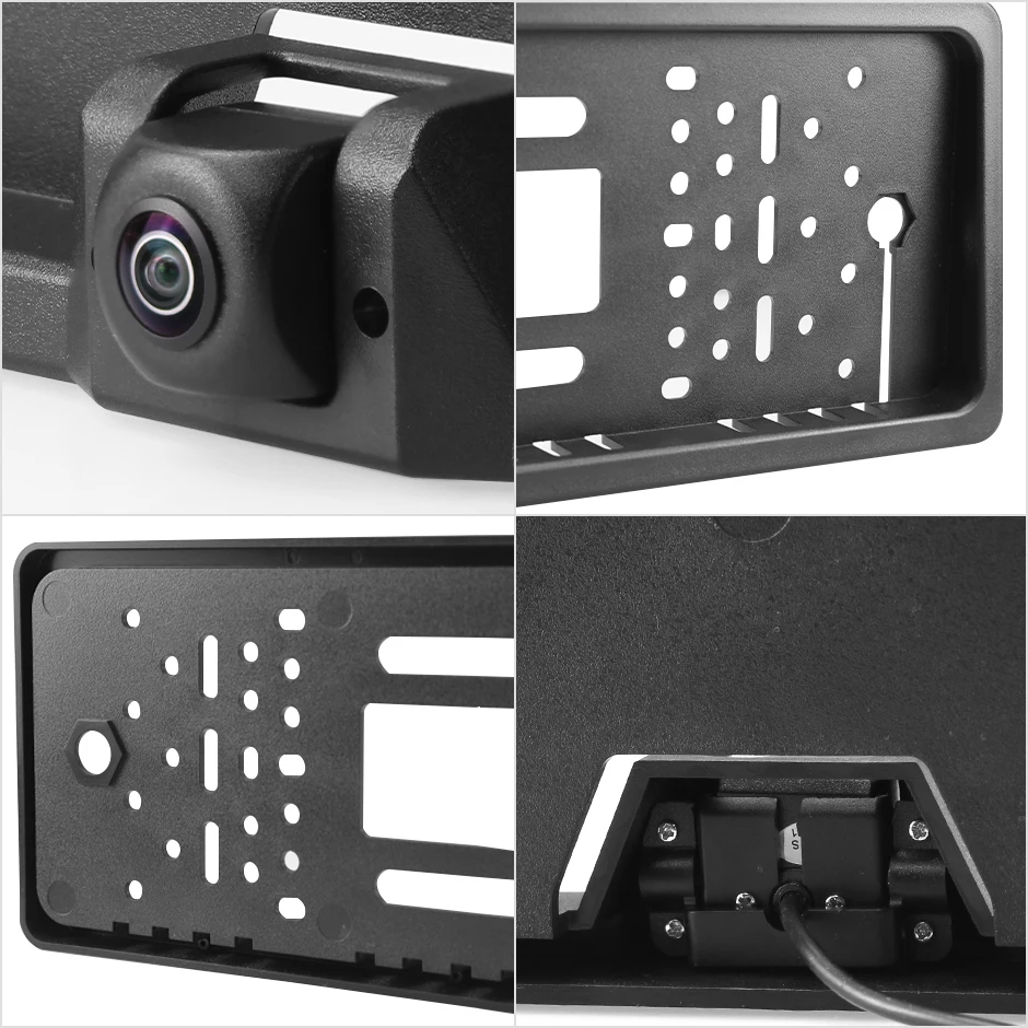 GreenYi 170 Degree 1920x1080P AHD EU European Car Rear View Number License Plate Frame Camera Fisheye Night Vision